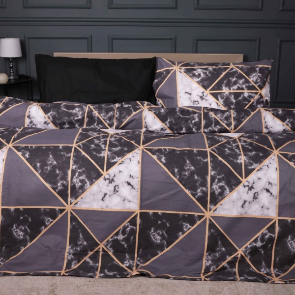 Фото - Комплект постільної білизни дитячий MirSon Ranforce Elite 17-0694 Onyx Marble Tiles 110х140 (2200010454512)